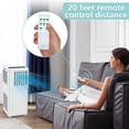 thumbnail image 2 of Aire Acondicionado Portátil 8000 BTU – 4 en 1: Frío, Deshumidificador, Ventilador y Modo Sueño – 33 m² – Mando – Kit de Ventana – Ahorro Energético – Dormitorios – Blanco o Negro, 2 of 7