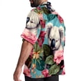 thumbnail image 3 of Koala Men's Short Sleeve Printed Poplin Beach Shirts with Spread Collar - Casual Button Down Summer Tops for Unisex, 3 of 6