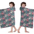 thumbnail image 4 of DarkGreen Dinosaurs Pattern Hooded Bath Towel，60"x35" for Ages 3 To 12 Kids, Quick Dry Lightweight Soft Microfiber Hood Beach Towel Cover Up for Kids, 4 of 7