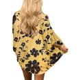 thumbnail image 6 of Women Floral Print Chiffon Kimono Cardigan Short Sleeve Loose Beach Wear Cover Up Blouse Top, 6 of 8