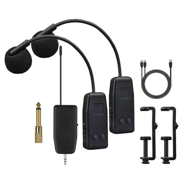 Micrófono de condensador para violonchelo, receptor y transmisor de audio portátil. 2 micrófonos