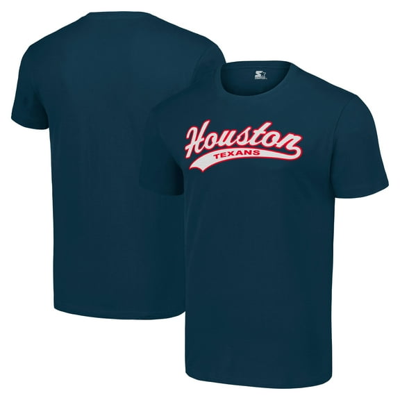 Men's Starter Navy Houston Texans City Tailsweep T-Shirt