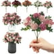 thumbnail image 4 of Ramo de flores artificiales de seda para el hogar, plantas, flores, hortensias, 16 cabezas decorativas, 4 of 5