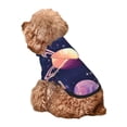 thumbnail image 5 of Fotbe Planet Pastel Galaxy Print Small Dog Sweater Hoodies Pet Grey Hooded Soft Fleece Sweatshirts with Pocket Fall Winter Puppy Cat Sweaters Warm Clothes-Large, 5 of 7