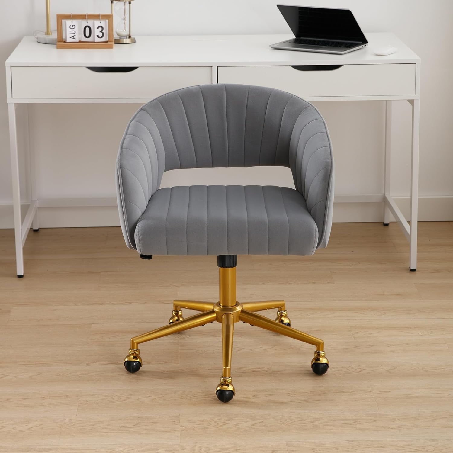Gatsby velvet 2024 office chair