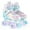 Blue, variant on Costway Kids Roller Skates 4 Sizes Adjustable Quad Skates with Light-up Wheels for Ages 5-8 Pink