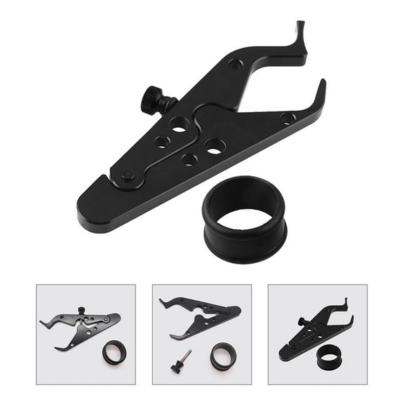 OUNONA Universal Motorcycle Cruise Control Throttle Lock in Black Aluminum for Enhanced Safety and Stability