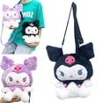 thumbnail image 2 of Kuromi-mochila Diagonal de felpa para niños, bonito de felpa suave morral, muñeco de dibujos animados de Anime, juguetes de regalo de cumpleaños, novedadhheik Fivean Toy model, 2 of 2