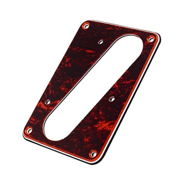 Couvercle de Micro à une Couche de Guitare à Base Plate Humbucker Cadre Bague de Montage pour Pont (Rouge Foncé)