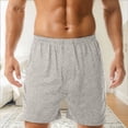 thumbnail image 2 of Blekii Men's Lounge Shorts, Cotton Sleep Shorts with Elastic Waist, Solid Color Boxer Style Pajama Bottoms, Loose Fit Comfort for Home, Breathable Sleepwear Or Underwear, Perfect, 2 of 9
