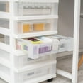 thumbnail image 4 of IRIS USA 6 Drawer Rolling Storage Cart with Organizer Top, White, 4 of 9