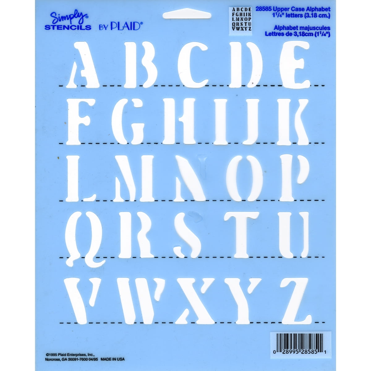 Simply Stencil 8"X10"-Uppercase Alphabet 1.25" | Walmart ...