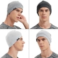 thumbnail image 2 of Headshion Cotton Beanie Skull Cap, 4 Pack Double Layered Sleep Hat Mix Grey, 2 of 7