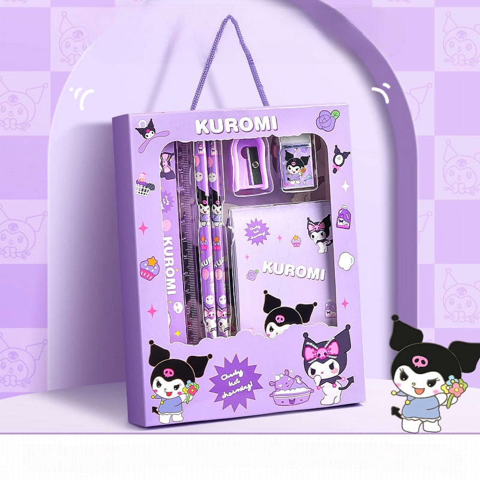KARA 　KAMILIA SCHOOLグッズセット Sanrio Kuromi Multifunction Pencil Case Large Capacity Pencil Box