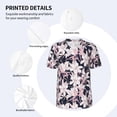 thumbnail image 3 of KLL Lilies Flowers for Men's Baseball Shirts,Short Sleeve Casual Shirts Button Down Shirt for Men Beach Summer Wedding Shirt-3X-Large, 3 of 7