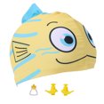 thumbnail image 3 of Ardorlove Toddler Baby Girls Boys Cartoon Fish Swim Caps With Nose Clip and Ear Plug, Kids Elastic Swimming Hats Waterproof Stretchy Swim Bathing Caps Keep Hair Clean Dry 1-5T, 3 of 6