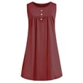 thumbnail image 3 of Frontwalk Henley Tunic Tank Dress for Womens Sleeveless Short Sun Dress V Neck Loose Plain Summer Beach Dress with Pockets, 3 of 4