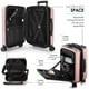 thumbnail image 5 of Juego de equipaje TRAVELARIM Hard Shell con ruedas giratorias, 4 piezas, rosa, 5 of 9
