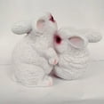 thumbnail image 4 of Estatuas de jardín de animales conejo de resina grandes para decoraciones de patio libre, varios Abrazo _blanco, 4 of 9