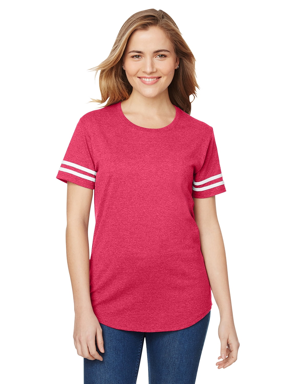 Gildan - Gildan, The Heavy Cotton™ Ladies' Victory T-Shirt - HEATHR RED ...
