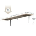 thumbnail image 3 of HOOBRO Set of 2 39.4-Inch Floating Wall Shelves with Metal Brackets, Greige and Black, 3 of 9
