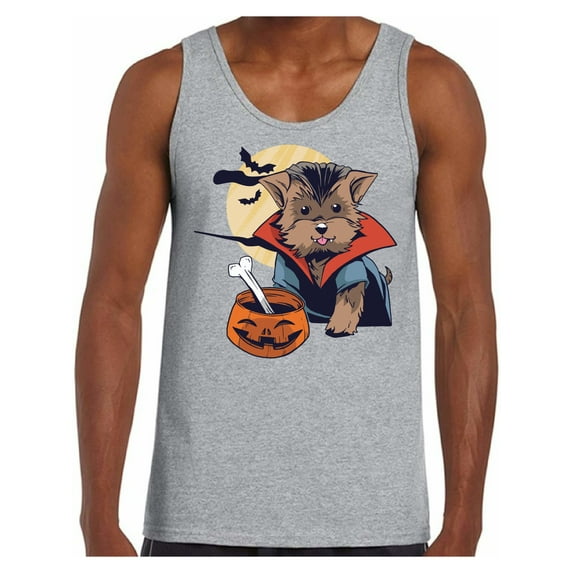 Awkward Styles Halloween Sleeveless Shirt Vampire Morkie Tank Top for Men