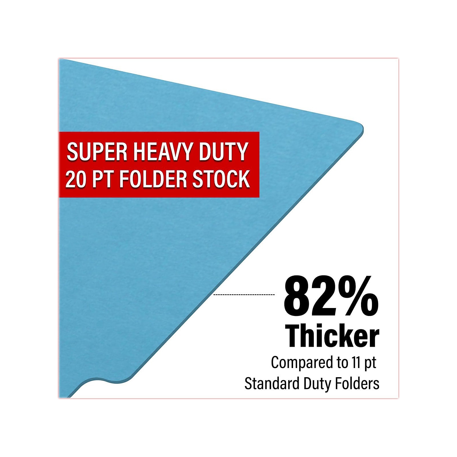 Medical Arts Press Heavy Duty End Tab File Folder Straight Cut Letter Size Dark Blue 40/Box