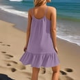 thumbnail image 3 of WTOBBY Women's Dress Sleeveless Loose Casual Beach Dress, Chic and Comfortable for Summer Outings, Vacation Style Essential,Light Purple S, 3 of 4