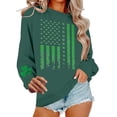 thumbnail image 4 of Clearance! Delayuji Womens Oversized Sweatshirt St Day Flag Hoodie Irish Green Sweatshirt American Flag Hoodie Sweatshirt Sweatshirt for Women Blue Xxl, 4 of 4