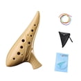 thumbnail image 4 of Bolsa con correa para el cuello de ocarina, recuerdo de fiesta, ligera y moderna, con cancionero para amantes de la música, principiantes y niños. Marrón, 4 of 8