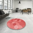 thumbnail image 4 of Ahgly Company Tapis d'Intérieur Lavable en Machine Carré Rouge Transitionnel, 5 Pieds Carré, 4 of 7