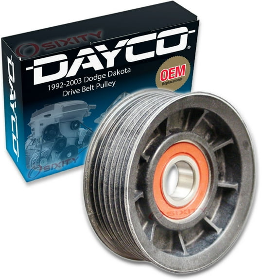 Dayco Drive Belt Tensioner Pulley compatible with Dodge Dakota 3.9L 5.2L 5.9L V6 V8 1992-2003