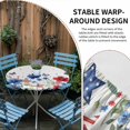 thumbnail image 2 of Blue Red Spring Floral Round Tablecloth for 36-44 Inch Tables,Fitted Table Cover with Elastic Edge,Pastoral Flowers Butterflies Watercolor Waterproof Outdoor Table Cloth Protector for Patio Dinner, 2 of 9