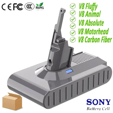 Battery For Dyson V8 Absolute SV10 NEW 21.6V Li-ion Animal Fluffy Vacuum Cleaner