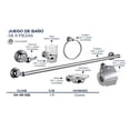 thumbnail image 2 of Juego De 6 Accesorios Para Baño Alfa  Metálico Cromado Zinc Y Acero Inox Mod088, 2 of 3