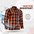 thumbnail image 4 of Daniel Smart Men’s Motorcycle Shirt - All Season Sporty Armored Flannel Shirt – Water Resistant and Durable, 4 of 8