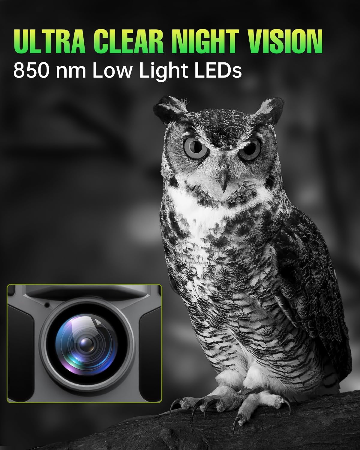 FKPCAM 4K 64MP Game Camera with 1.6W Solar Panel & Built-in Display - Hunting Camera with Night Vision, Waterproof Wildlife Trail Camera