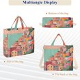 thumbnail image 6 of FORMRS Womens Corduroy Tote Bag Crossbody Shoulder Handbag with Pocket, Cityscape Painting, 6 of 7
