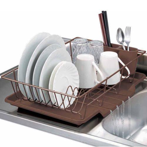 Sweet Home Collection Bronze 3Piece Dish Drainer Set