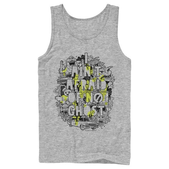 Men's Ghostbusters I Ain't Afraid of No Ghost Monsters Tank Top Athletic Heather Small