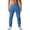 Blue, variant on Zimjoy Men's Cotton Linen Pants Taper Slim Fit Straight Leg Sports Pants Drawstring Elastic Casual Trousers with Pockets,Beige L