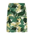 thumbnail image 4 of Simua Men's Tropical Leaf Print Swim Trunks | With Compression Liner & Drawstring Waist Beach Shorts, 4 of 6