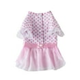 thumbnail image 2 of CBFFDC Robe pour Chat Robe en Tulle pour Animaux Col Rond Couture en Maille Poignets en Dentelle Impression à Pois Princesse Usage Quotidien pour l'Été, 2 of 6