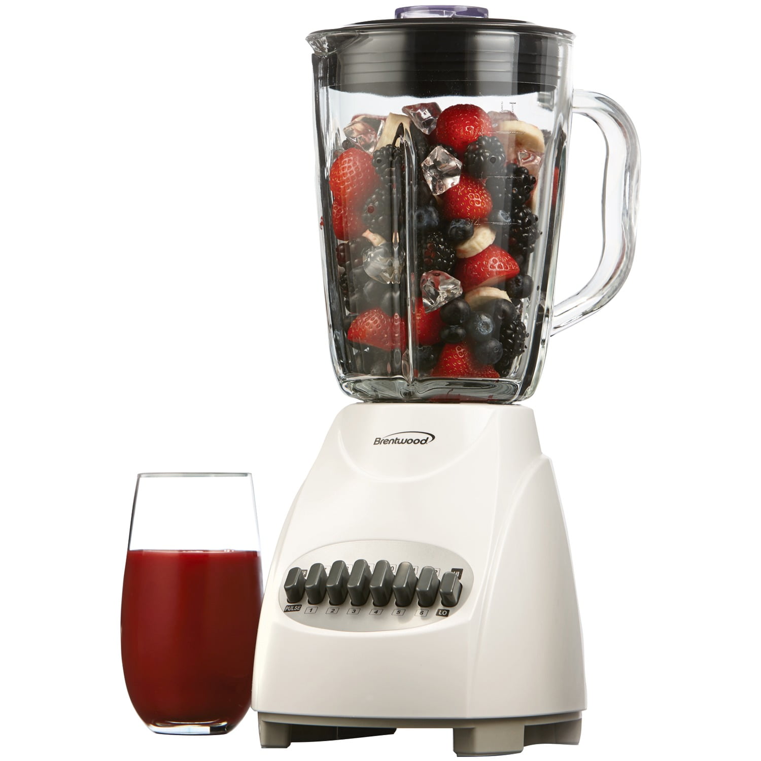 Brentwood 350 W 42 oz 12-Speed + Pulse Electric Blender, White