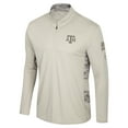 thumbnail image 2 of Men's Colosseum Natural Texas A&M Aggies OHT Military Appreciation Quarter-Zip Jacket, 2 of 4