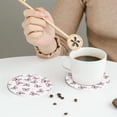 thumbnail image 6 of Disketp Pink Butterflies (2) Funny Coasters,6 Pcs Leather Coasters With Holder, Perfect Housewarming Hostess Gifts,Protect Furniture From Water Marks Scratch And Damage, 6 of 9