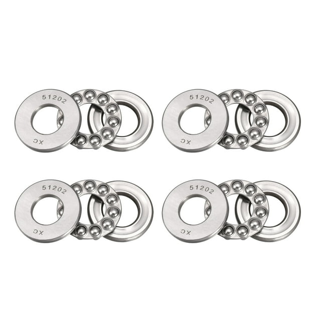 Unique Bargains 51202 Roulements à Billes Miniatures 15mm x 32mm x 12mm Acier Chromé avec Rondelle 4pcs