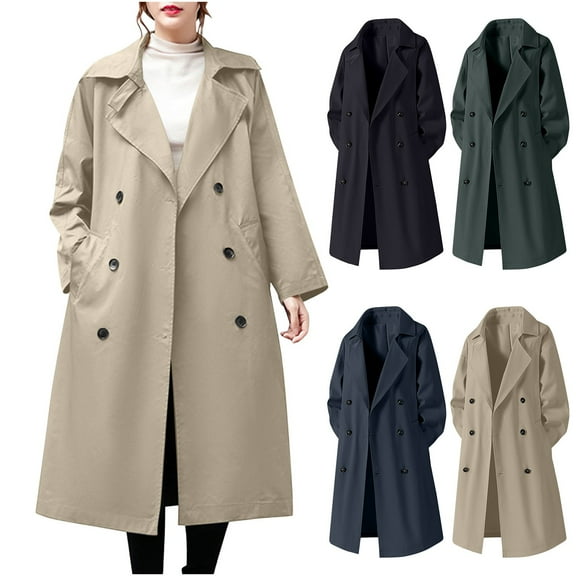 Bixock Women Outerwear Fall and Winter Plus Size Fashion Long Hooded Trench Coat