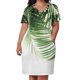 thumbnail image 2 of Vestido holgado de verano para mujer ropa con bolsillos hojas de palma verdes tropical decoración artística, 2 of 6