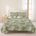 thumbnail image 3 of King Quilt Set 96''x106'', Sage Green Geometric Lightweight Summer Bedspread Coverlet Set with 2 Pillow Shams, Modern Morocco Abstract Art Breathable All Season Quilt Bedding for Bedroom/Guest Room, 3 of 9